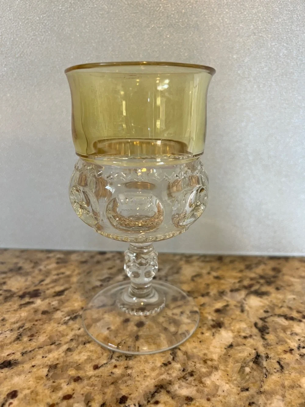 Tiffin Kings Crown Peach Goblet